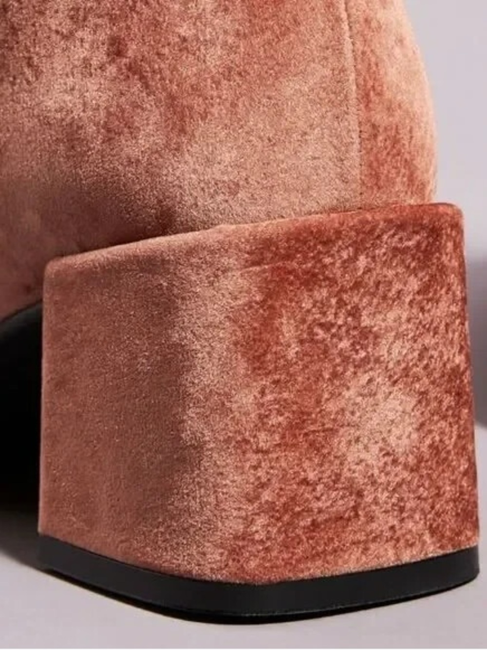 Anthropologie Stevie Velvet Chain Ankle Boots - Picture 4 of 9